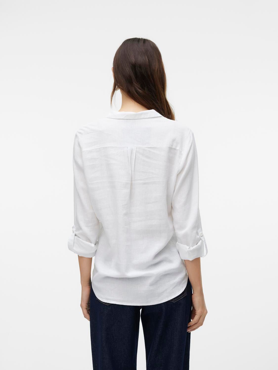 VMLINN Shirt - Snow White - VERO MODA & VILA Bergvik
